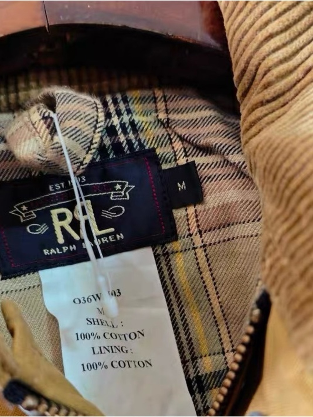 Vintage Ralph Lauren Double RL Tan Utility Wax Oiled Jacket Women size Small - Picture 2 of 9